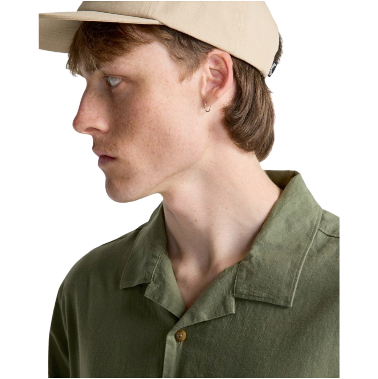 2026 Billabong Mens Vacay Linen Shirt EBYWT03030 - Moss Green